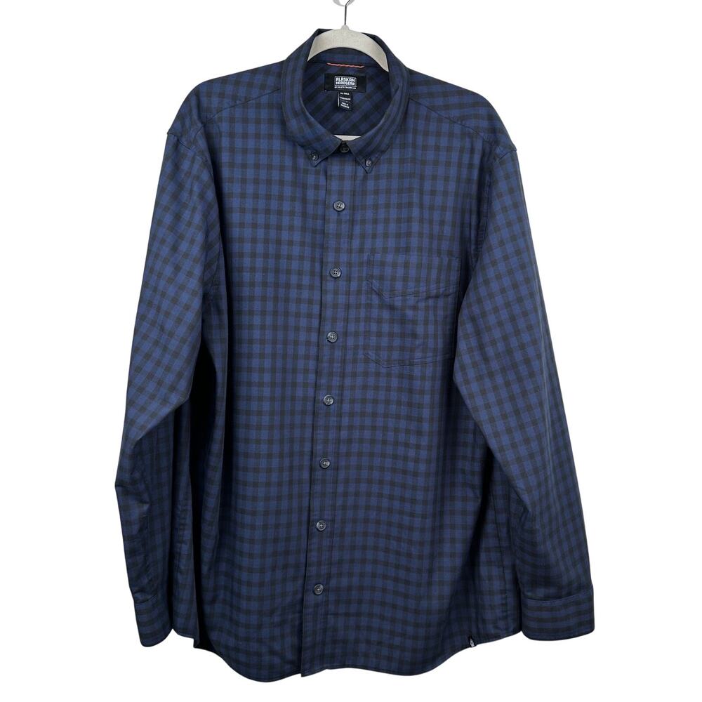 Alaskan Hardgear Men's Standard Fit Shirt Long Sleeve Check Plaid Blue Black XLT